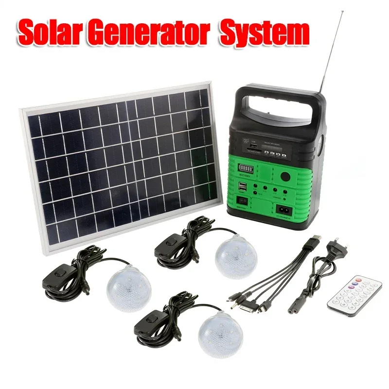 Emergency Radio Solar - Draagbare Camping Zonne-Energie Generator Systeem Zonnepanelen
