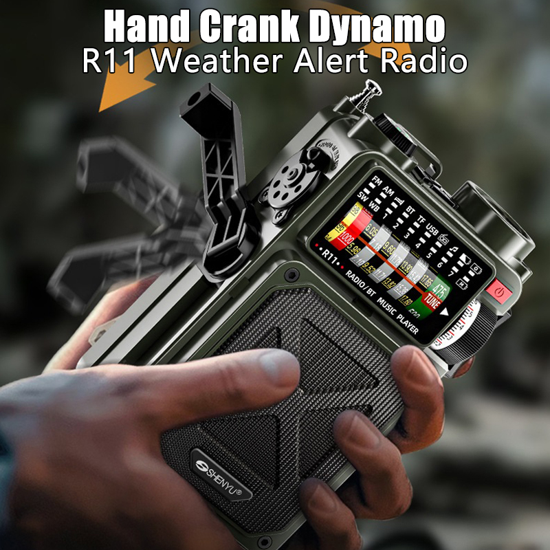 Emergency Radio Solar - Handbediende nood-zonne-Bluetooth Outdoor Camping Alarm Radio