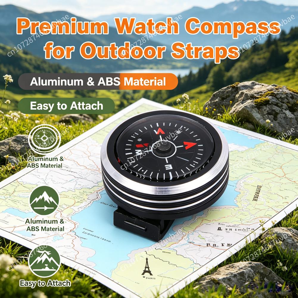 Outdoor Adventure Guide - Hoogwaardige afneembare horlogeband met kompas voor