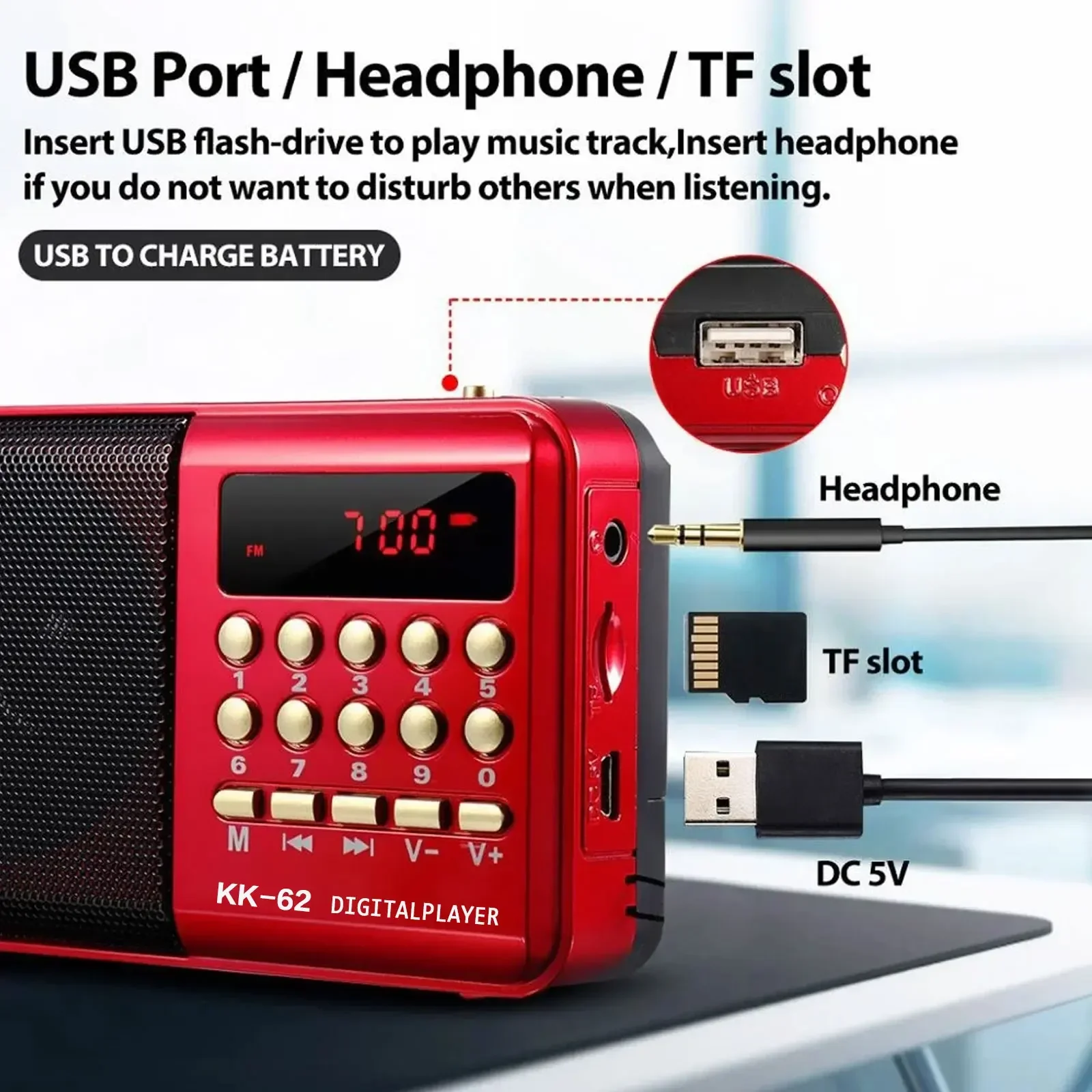 Draagbare oplaadbare mini FM-r - Emergency Radio Solar recensie en prijs