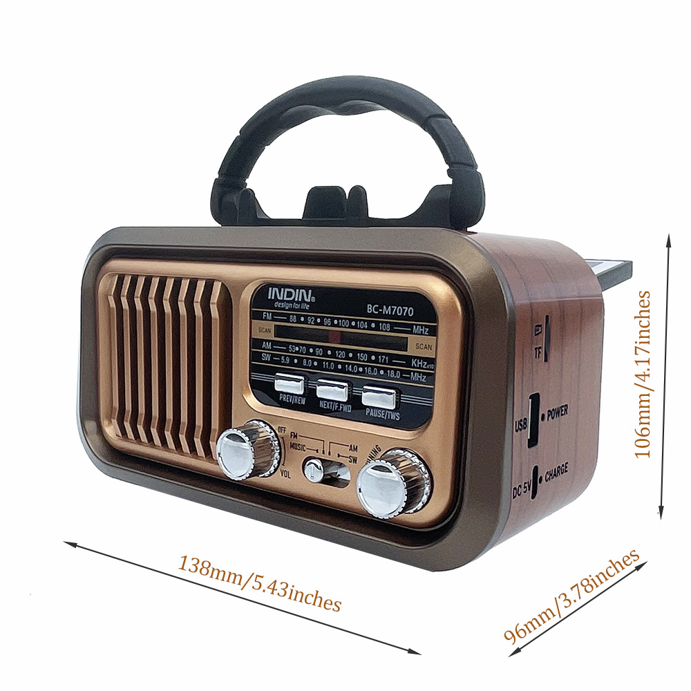 Draagbare AM FM SW vintage rad - Emergency Radio Solar recensie en prijs