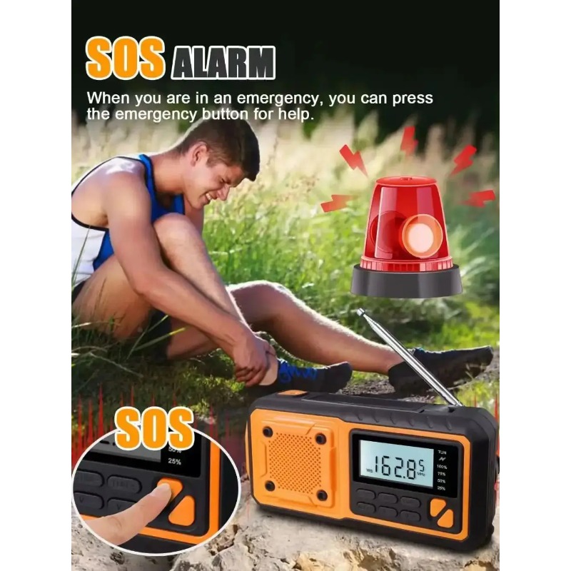 4000mAh zonne-energie handaang - Emergency Radio Solar recensie en prijs