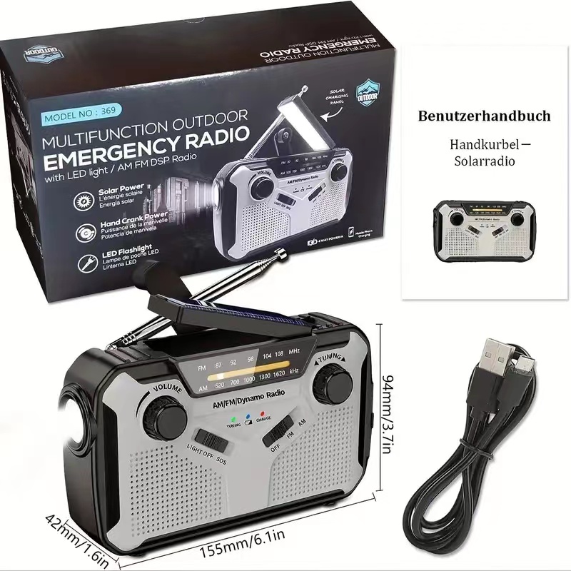 Draagbare AM/FM-zonneradio met - Emergency Radio Solar recensie en prijs