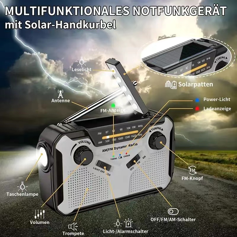 Draagbare AM/FM-zonneradio met - Emergency Radio Solar recensie en prijs